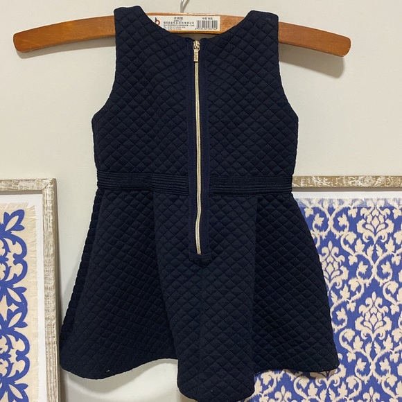 Moncler, Quilted navy dress, with exposed golden zipper. Great for gift! - Picture 2 of 4